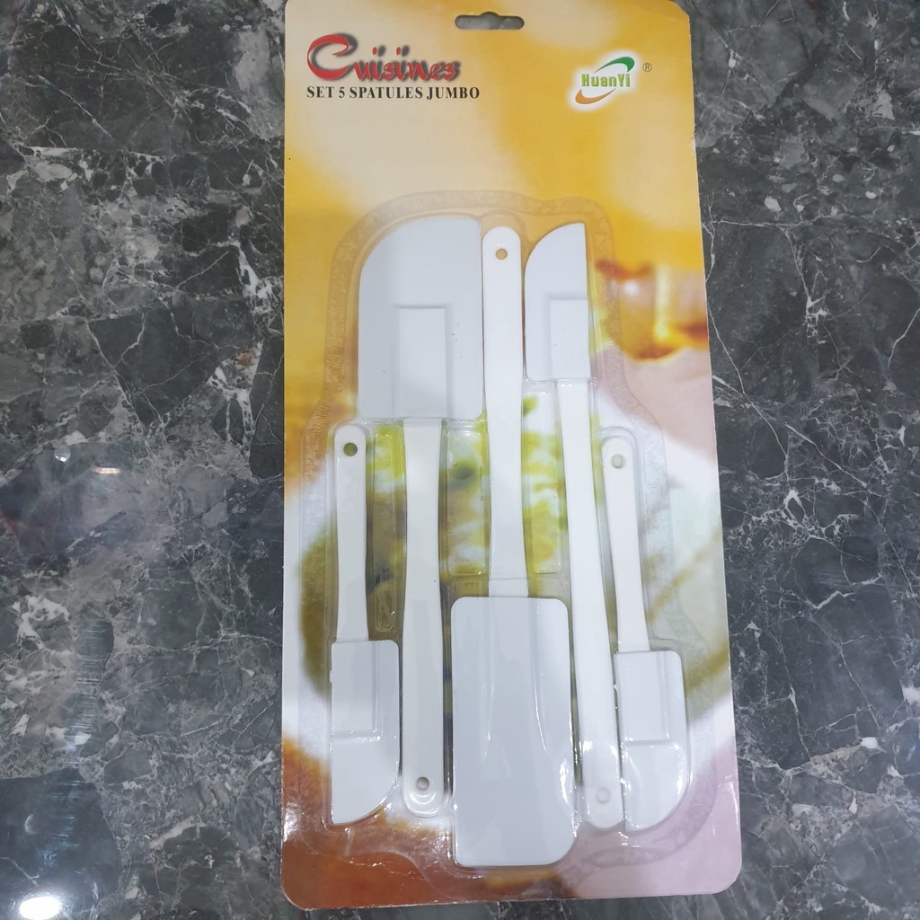 Spatula Pengaduk Adonan Kue Set 5 Jumbo Sodet Scrapper Kuas Adonan Kue