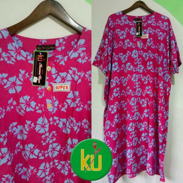 DASTER KENCANA UNGU SUPER ORIGINAL JUMBO LD 140 / DASTER BATIK BUSUI - Pink