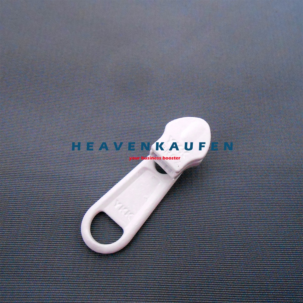 Kepala Resleting Zipper Head YKK Coil Gigi Halus No 8 Warna Putih