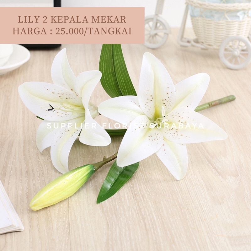 LILY BUNGA PALSU LILY BAHAN LATEX REAL TOUCH TIGER LILY ARTIFICIAL FLOWER ARTIFICIAL LILY BUNGA MAINAN TANAMAN HIAS