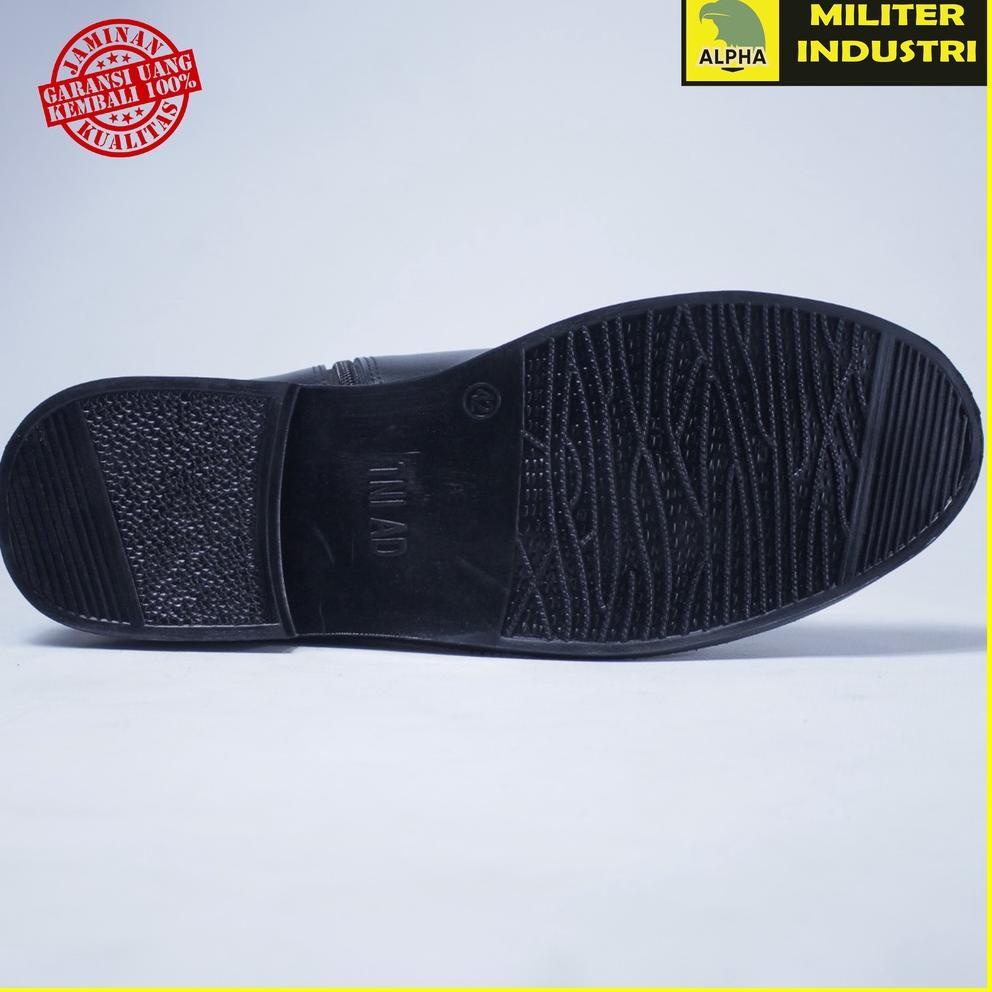 Sepatu Pdh Kulit Sintetis Asli Hitam Doff Sepatu Pantofel Pria Dinas Tni Polri Satpam Security - Ky 