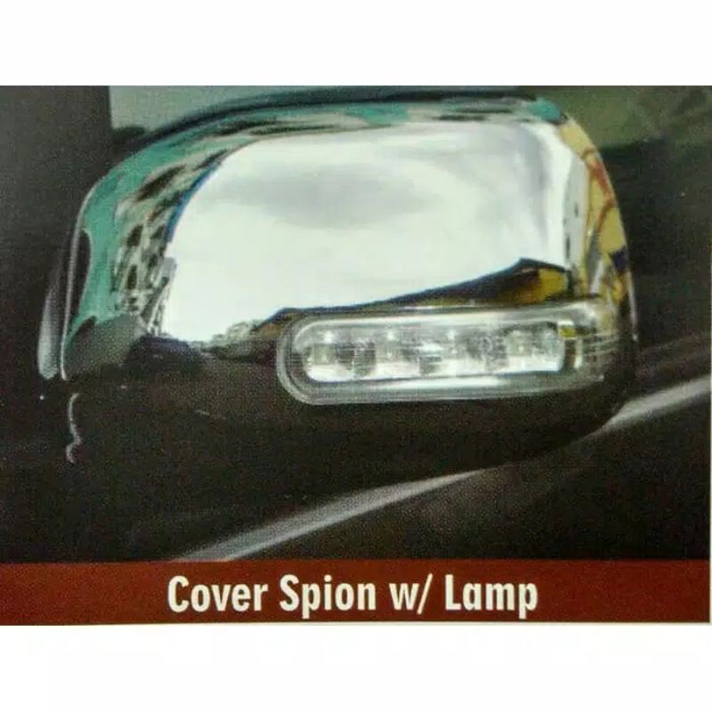 COVER TUTUP spion lampu TOYOTA INNOVA INOVA  tipe G 2004 sampai 2015  2005 2006 2007 2008 2009 2010 2011 2012 2013 2014 fortuner hilux LAMPU chrome crome + sen running biru kuning