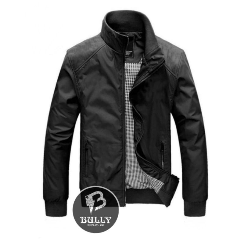 JAKET PRIA Trend Line ADIDAS Laki Laki Cowok Abu Hitam Merah Kombinasi Modis Trendy CAGOULE