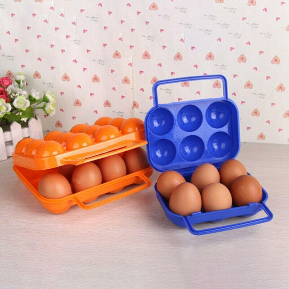 Nanas6per12kisi Kotak Penyimpanan Telur Tahan Lama Lipat Organizer Organizer Case Outdoor Camping Piknik