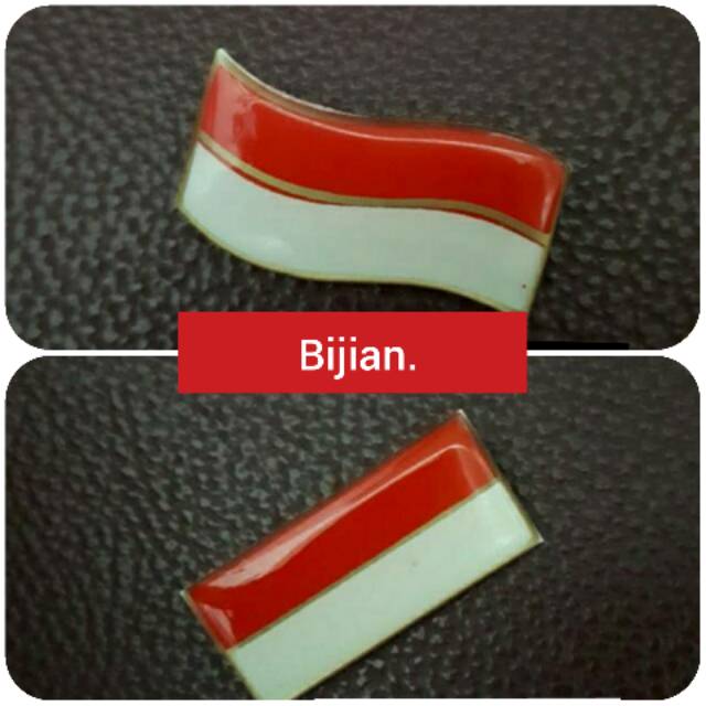 Pin bendera merah putih 2x4cm - bros bendera - bendera seragam sekolah - pin merah putih - bros