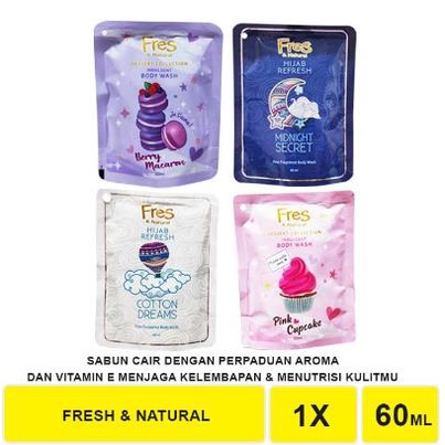 ^ KYRA ^ Fres &amp; Natural Sabun Mandi Batang Cair Pouch Refill Natural Soap Fresh by Wings Care