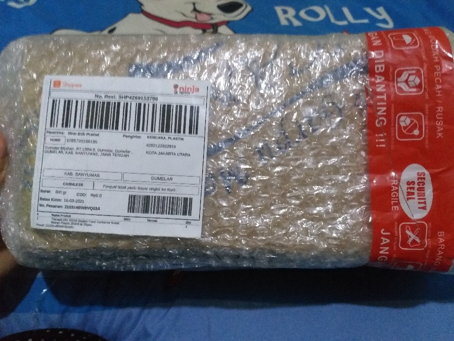 Thinwall Dm 350ml Square Food Container Kotak Makan Plastik 350ml Isi 25pcs