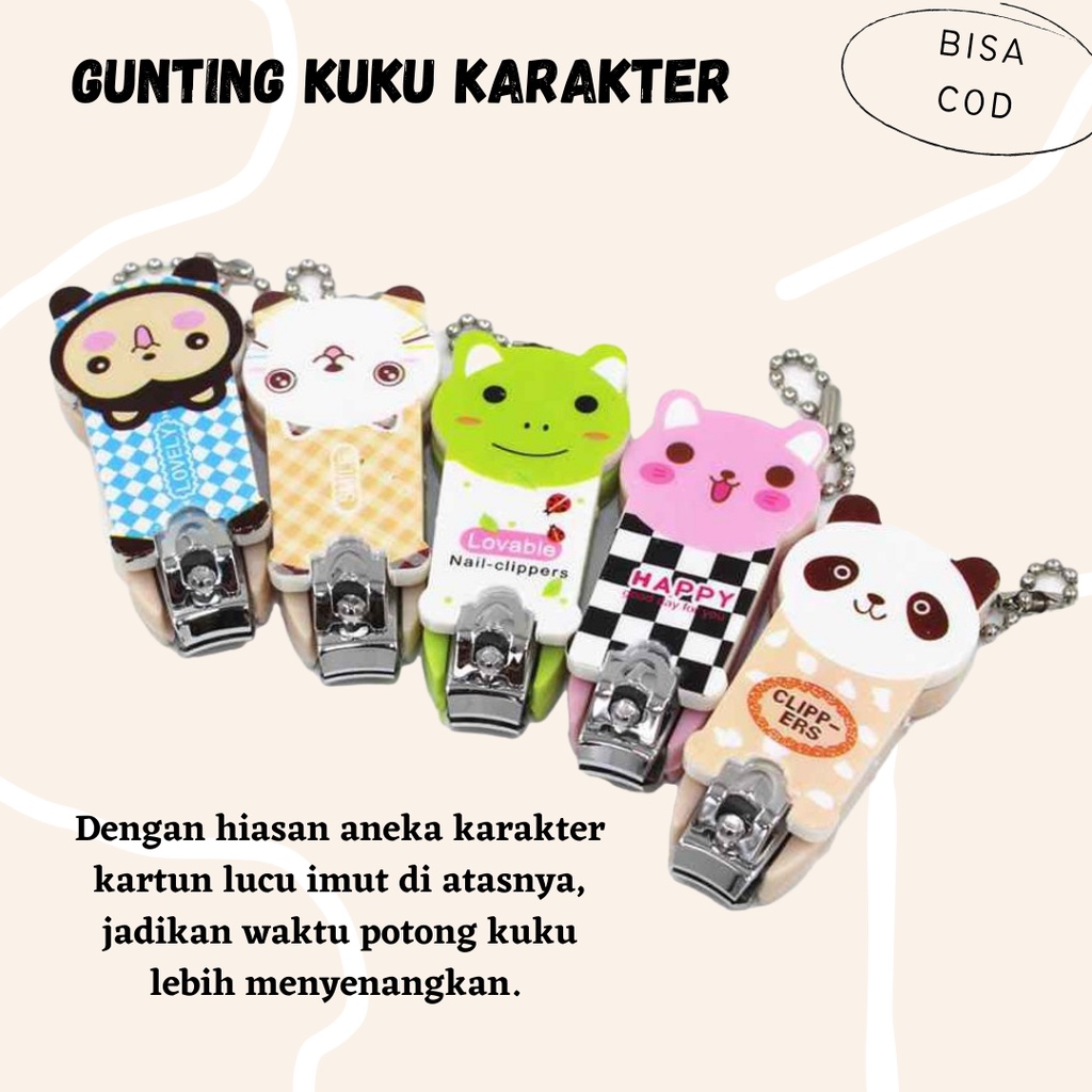 BARANG READY!!! Gunting Kuku Karakter Lucu / Nail Clippers Ukuran Kecil Souvenir Lucu