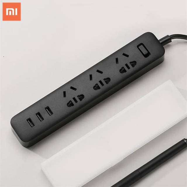 Stop Kontak Xiaomi Mi Smart Power Strip Colokan Adapter 3 USB Port