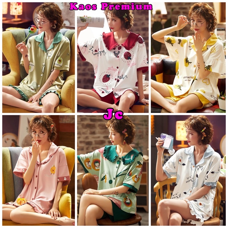 JC- Set Piyama Import HP / Piyama Import wanita Premium / Piyama import wanita murah / Piyama Korea Kekinian