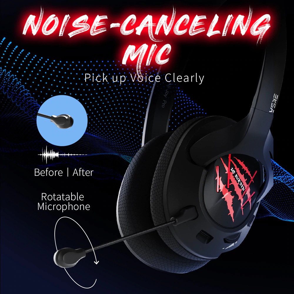 HEADPHONE HEADSET EKSA Air Joy Pro Gaming Headphone Headset LED Virtual 7.1 with Mic - E3 - Black