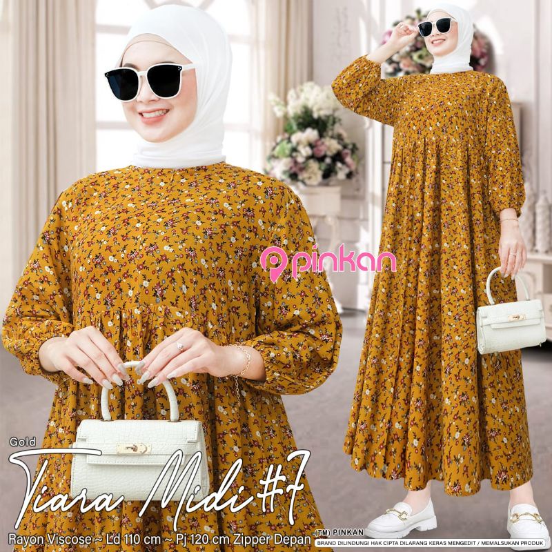 Tiara Midi #7//Dress//Dress Wanita//Dress Muslim//Dress Daily//Gamis Wanita//Gamis Muslim