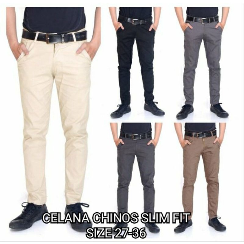 CELANA CHINOS PRIA PANJANG/CELANA CHINOS SLIMFIT BIG SIZE(27-36)