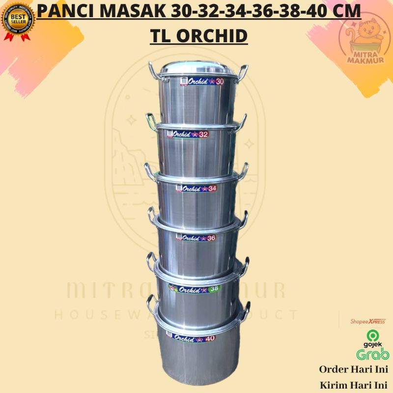 ORCHID - TL / Panci Tinggi Orchid / Panci Masak Orchid No 26-28-30-32-34-36-38-40 cm