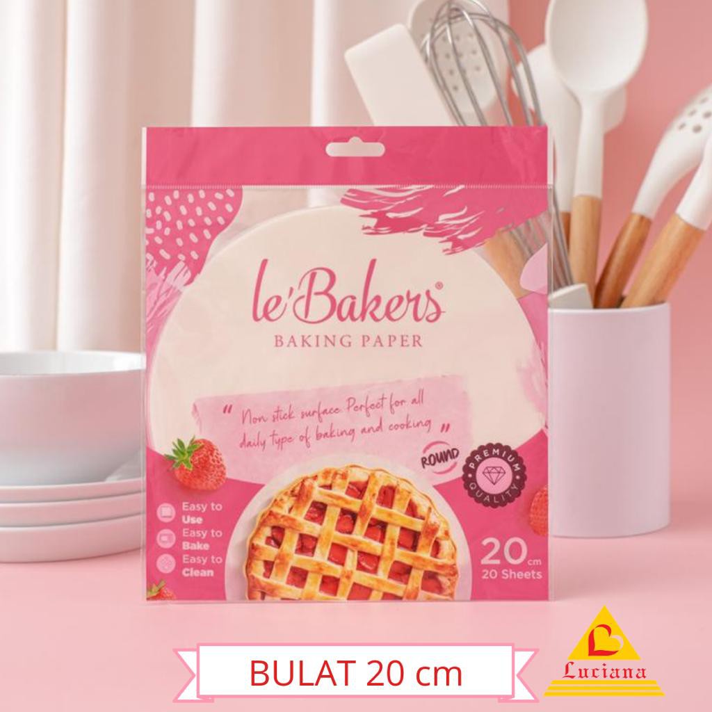 Le Bakers Round Baking Paper 20 lembar