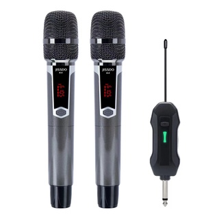 Wireless Microphone Rechargeable UHF Dual Karaoke Mic  with Receiver System Set for Singing Karaoke Speech