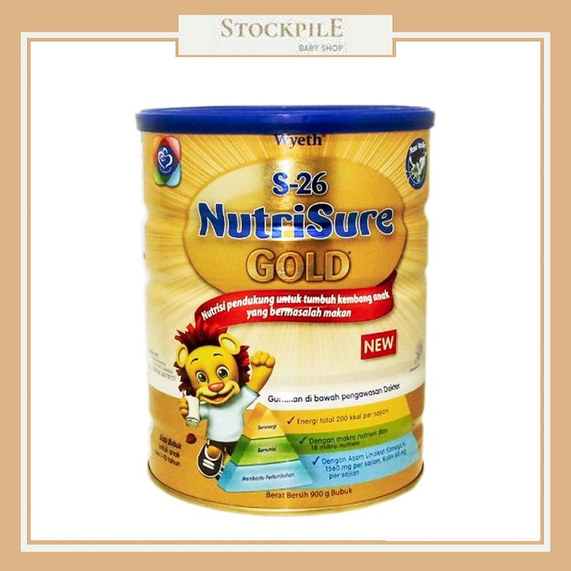 Susu Tinggi Kalori S-26 Nutrisure Gold 900 gram untuk usia 1-10 tahun