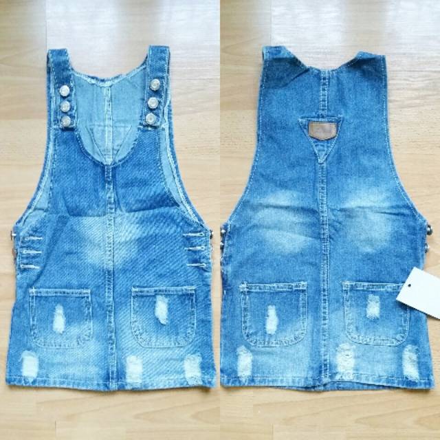 Jeans rok gantung anak 4-5 tahun