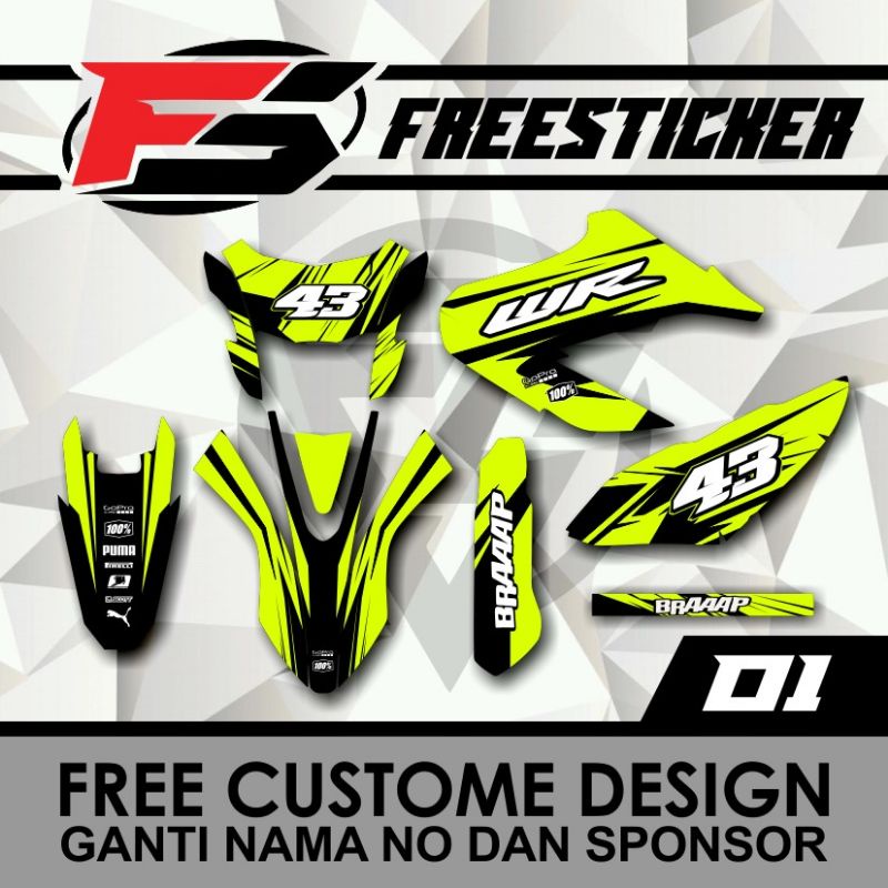 DECAL WR 155 STABILO BIRU BLUE CUSTOM