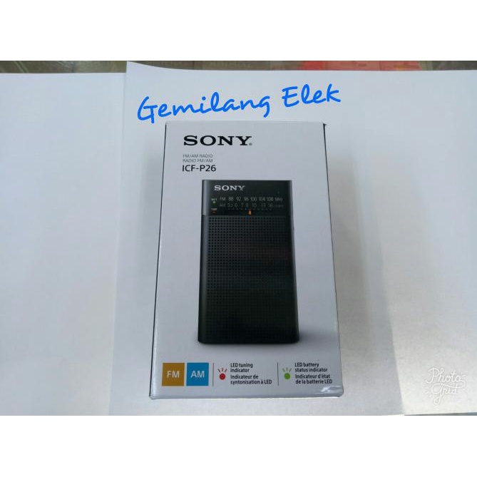 RADIO SONY FM/ AM ICF-P26