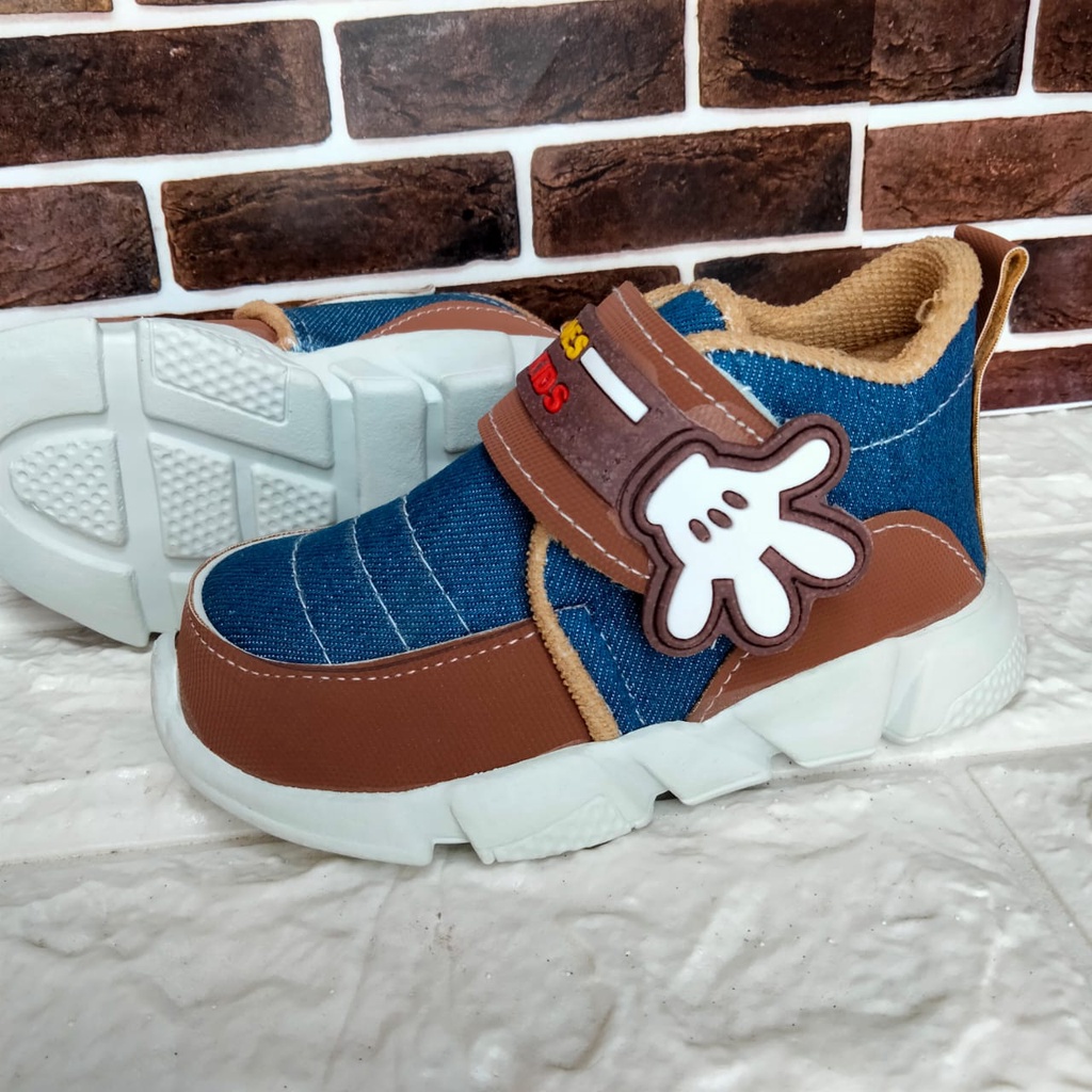 mandirishoesstore-SEPATU SNEAKER DENIM ANAK LAKI-LAKI 1 2 3 TAHUN CAY40