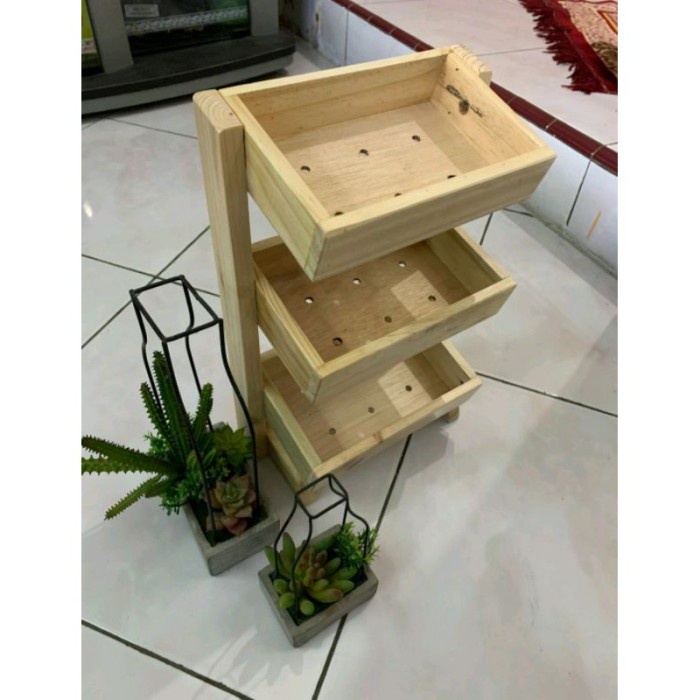 Rak Dapur - Mn Cabai Rak Putih Dapur Bawang Wood Kayu Merah Bumbu Tempat Bawang