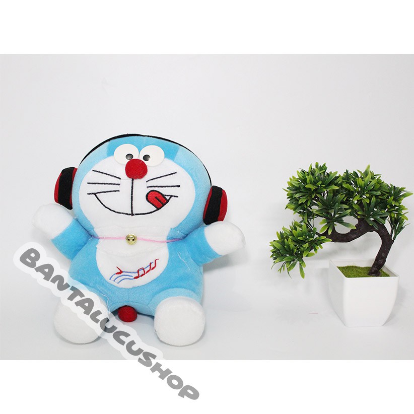 Boneka doraemon headset