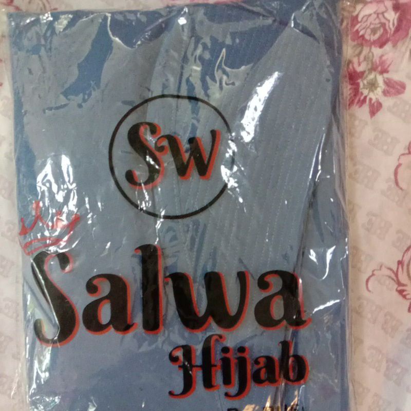 TERBARU!! KHIMAR 2LAYER BERSWAROSKY CHANEL-Biru jin