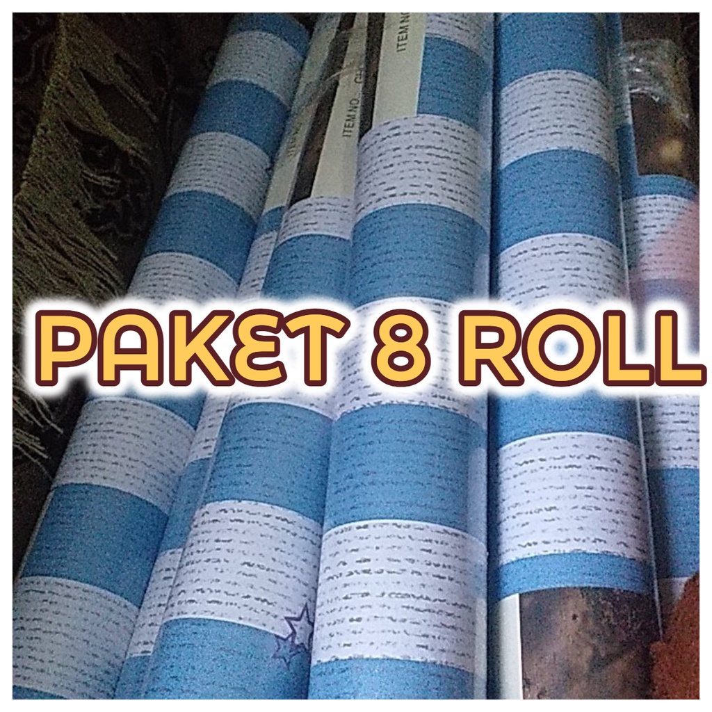 TERLARIS paket 8 Roll Wallpaper Dinding  Kamar RUANG Tamu