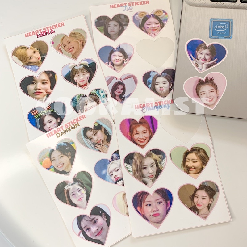 [READY] sticker heart kiss cut BLACKPINK, ITZY, AESPA, TWICE, RED VELVET, GIDLE ,IVE, LESSERAFIM , NMIXX