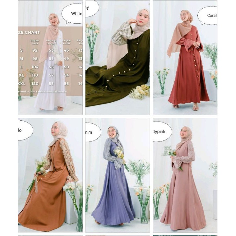 Aruna dress gamaleea.id warna lengkap