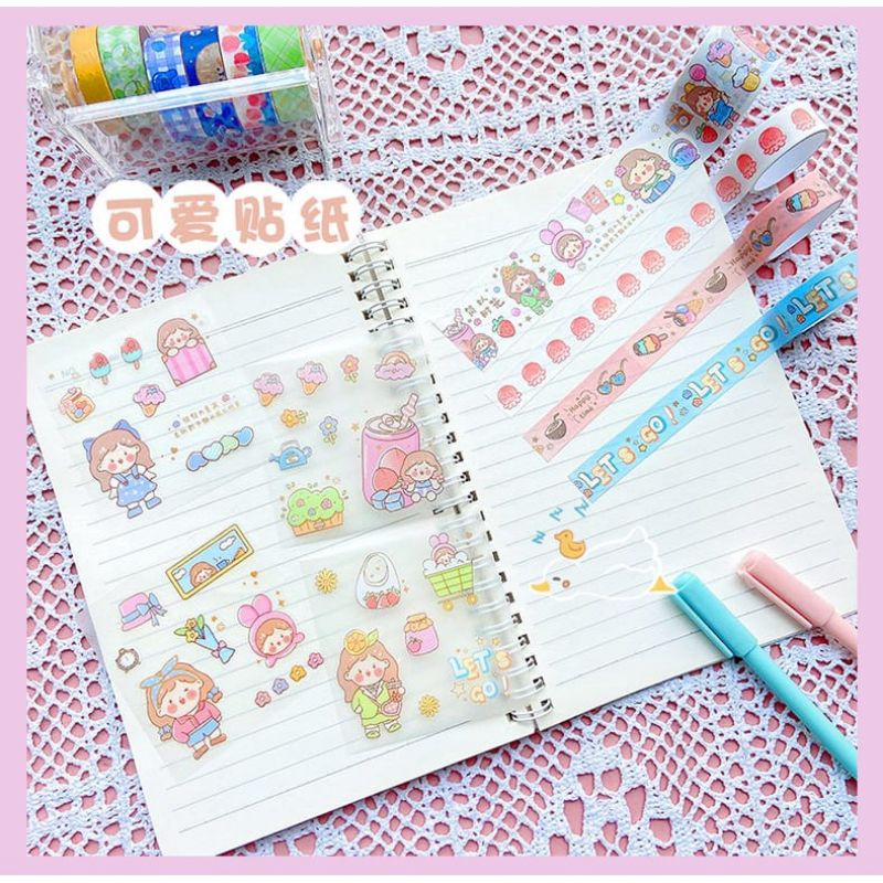 

Mini Gift box set deco glitter kawaii stuff bujo sticker kit