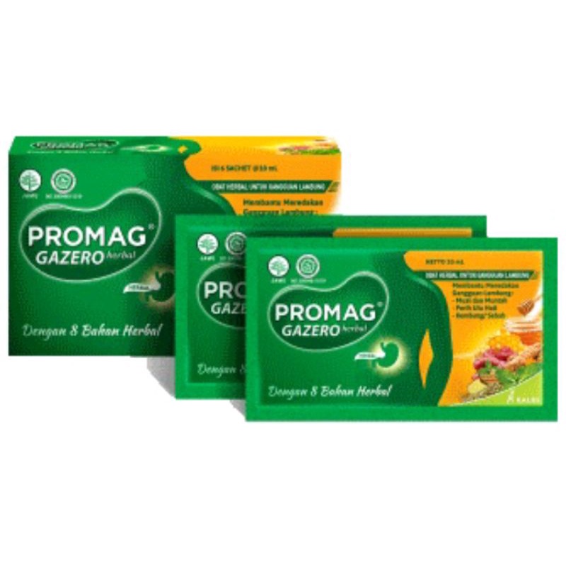 Promag Gazero Promag Herbal Sachet dan Box