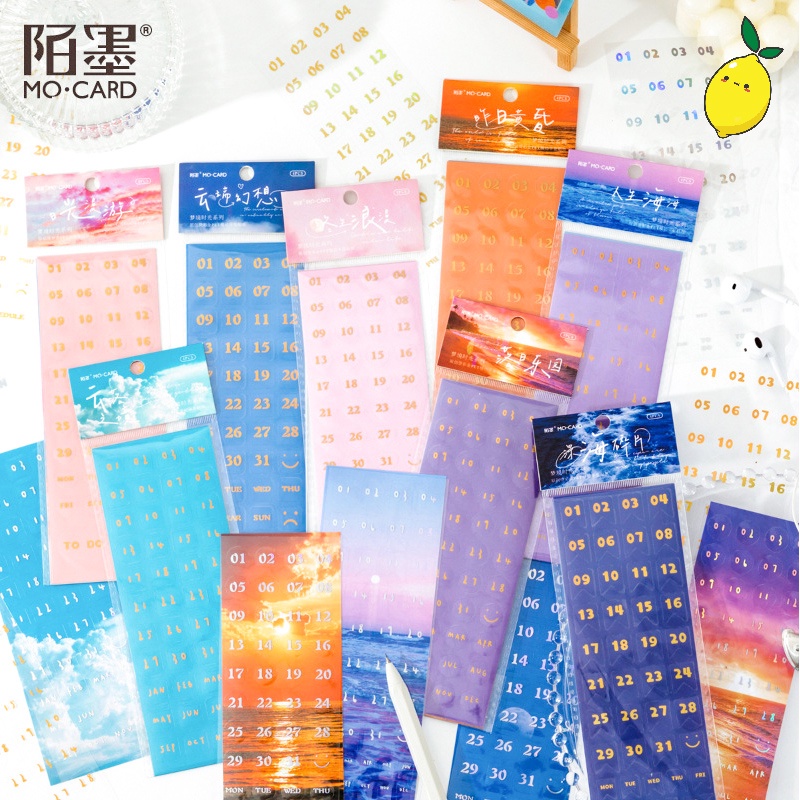 

Stiker Kalender Estetik Dreamtime Date 2 Layers Diary Deco Stickers