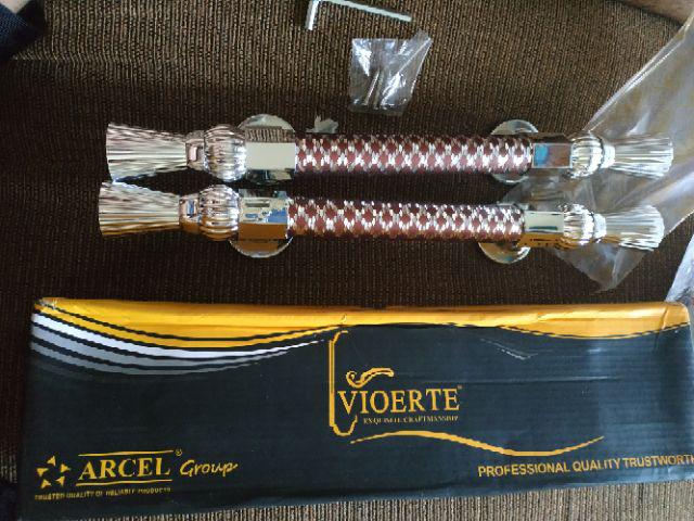 Handle Gagang Tarikan Pintu Rumah Kombinasi Sisik Bronze Chrome Viorte