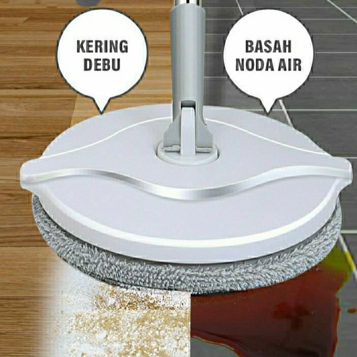 M01 Spin Mop Alat Pel Lantai Kain Pel Alat Pel Otomatis Flat Mop Putar Praktis Alat Pel Lantai Dengan Ember