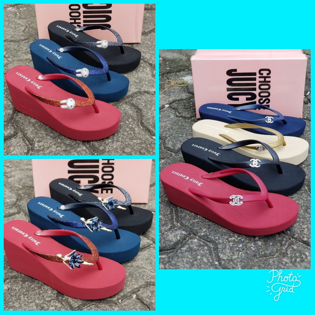 Juicy Couture Sandal Wedges dan Flat for women Aneka Pin