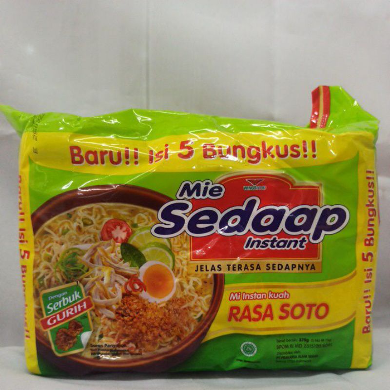 

Mie Instan Mie Sedaap rasa soto isi 5 bungkus