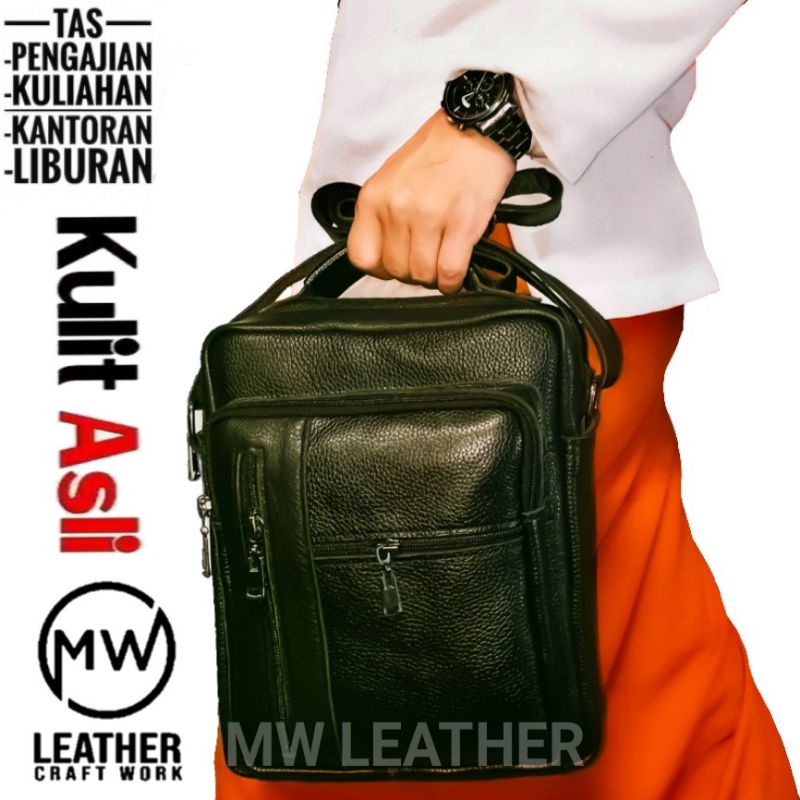 Tas tempat kitab muat kitab besar ori kulit