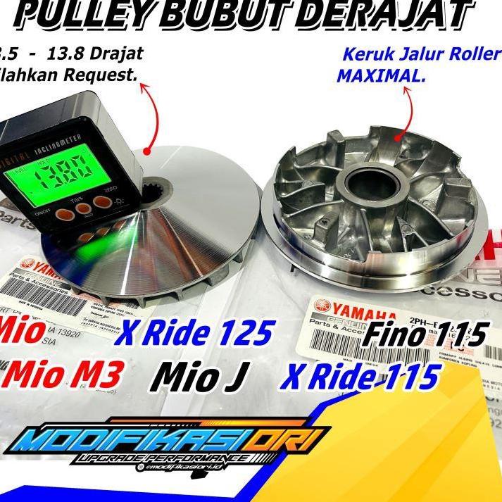 ツ Rumah Roller Racing Mio j - mio M3 Pulley bubut custom CVT upgrade Kirian MIO Racing