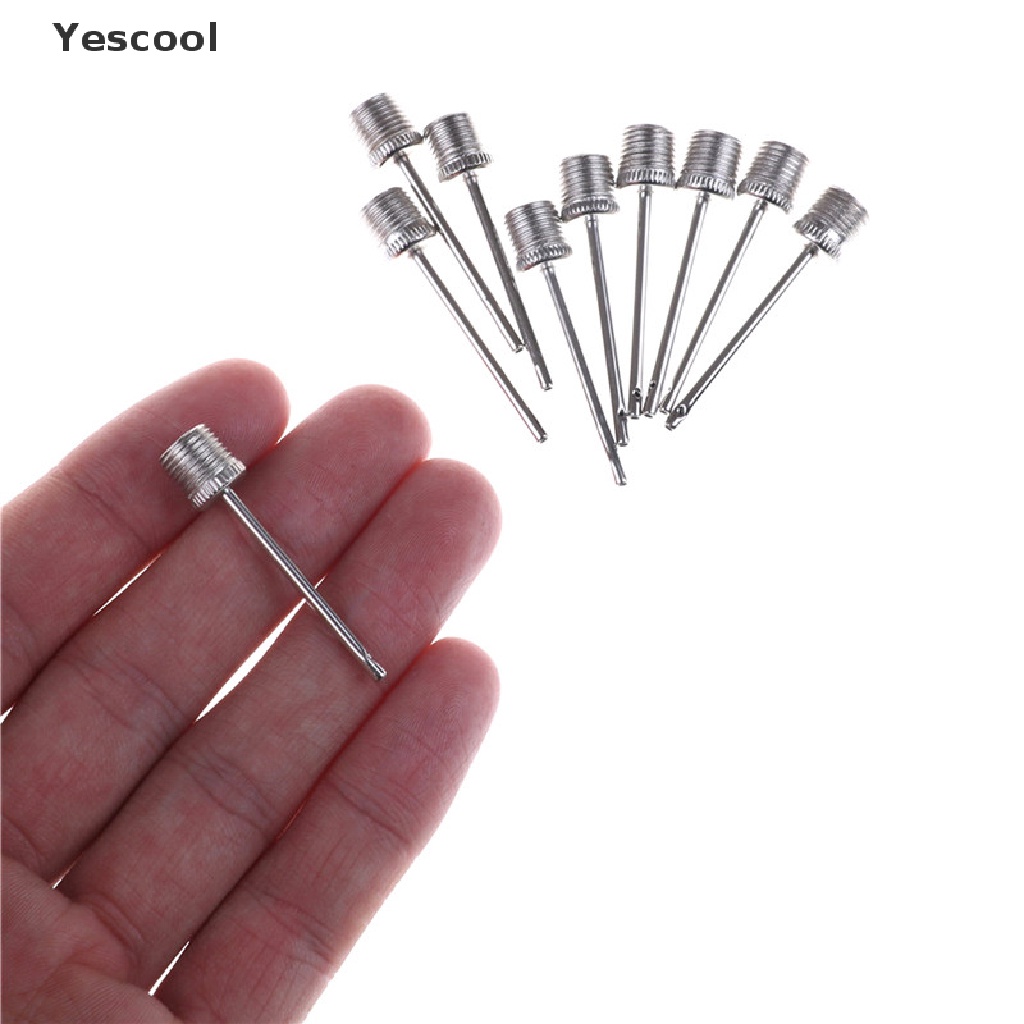 Yescool 10pcs Jarum Pin Nozzle Pompa Angin Untuk Bola Sepakbasket