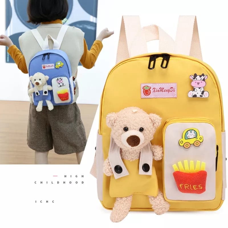 Ransel Anak - Tas Sekolah Anak - Tas Ransel Sekolah Anak Motif Lucu Boneka - Tas Paud - Tas Tk