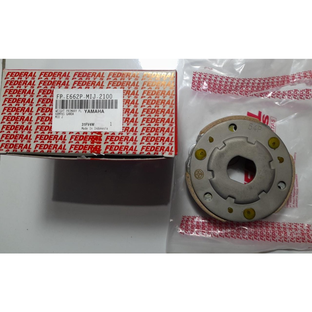 Kampas Kopling Ganda + Plat Weight Set Clutch Assy Federal Mio J FP E662P MIJ 2100