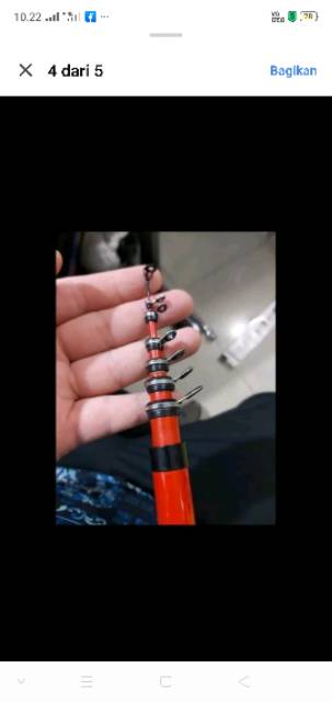 Joran udang kamikaze express red antena 150