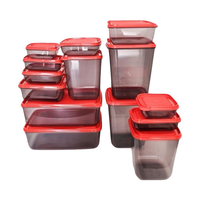 Toples Otaru Smoke Sealware Original Haha Production SET 14PCS / tempat penyimpanan dalam kulkas anti tumpah daging ikan ayam sapi kambing seafood udang cumi tidak bau amis plastik warna warni berbagai ukuran dari besar sampai kecil