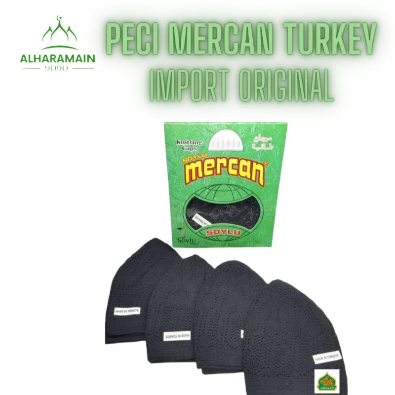 (TERMURAH HARGA GROSIR)Peci mercan Rajut Polos 1 lusin  Asli Original turkey oleh oleh Haji dan umroh