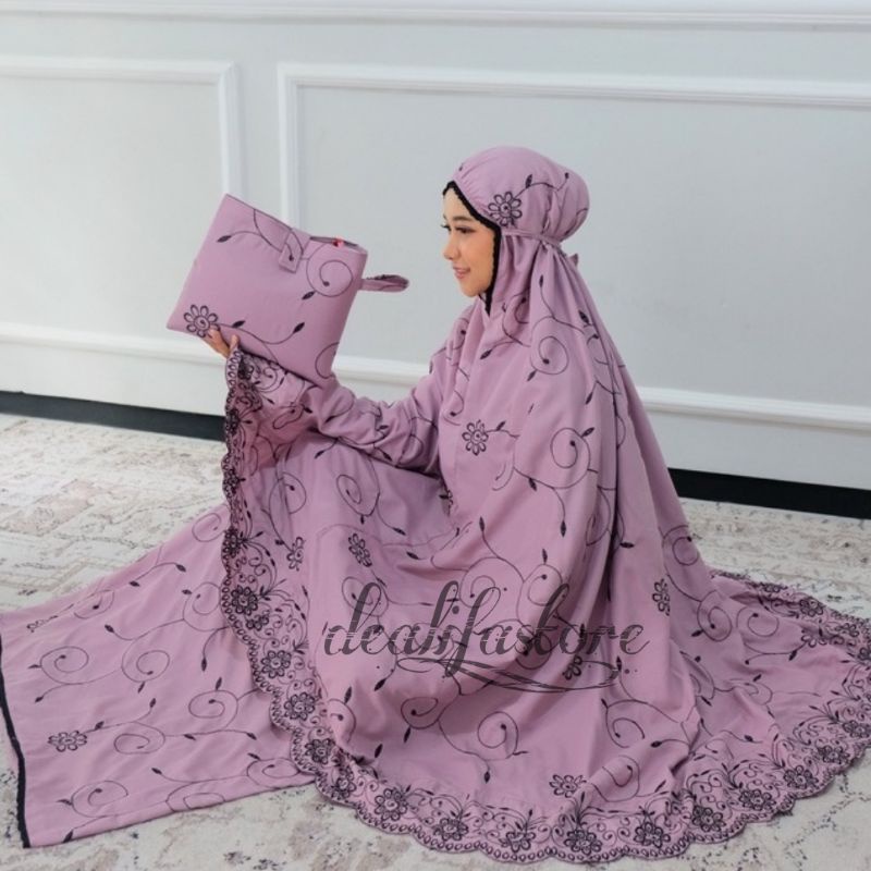 Mukena Dewasa Gracella Exclusive Terbaru Full Bordir Katun Premium