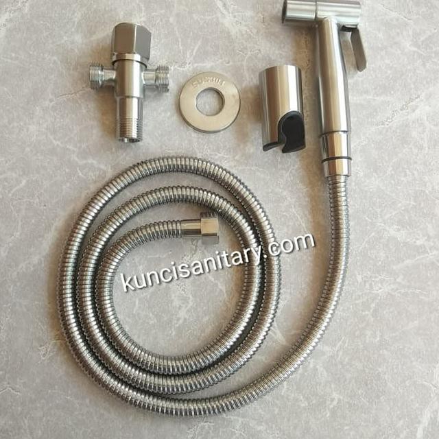 ★ VG0 Stainless 304 bidet toilet jet washer / shower set + stop kran Tee ⁑ Super Promo