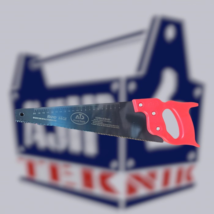 Ats gergaji kayu gagang pvc 14" 16" termurah bagus kuat - 16inch