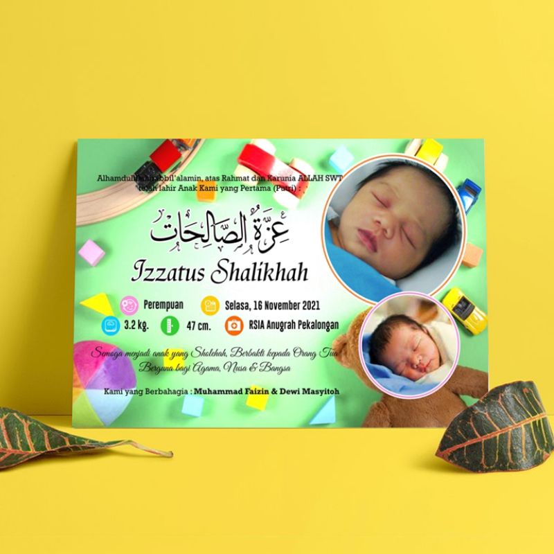 Jual Poster Foto Biodata Nama Bayi Anak Perempuan Kaligrafi Arab ...